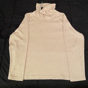 Alfani knit sweater with drawstring turtle neck